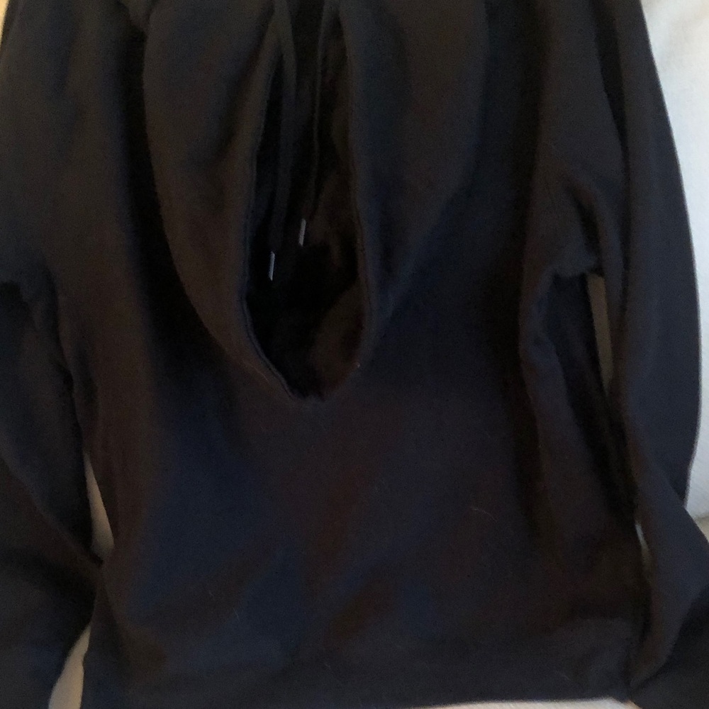 Black Hoodie with Yellow Graphic Design - Picture 3 of 3